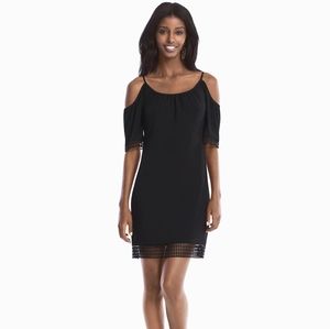 Black cold shoulder dress - WHBM - size M
